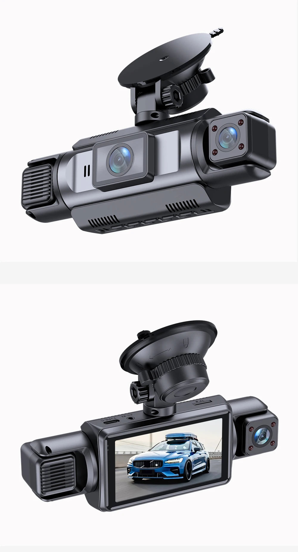 4-Channel WiFi Dash Cam with 360° Night Vision