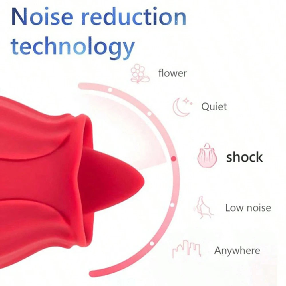 Powerful Swing Tongue Rose Vibrator