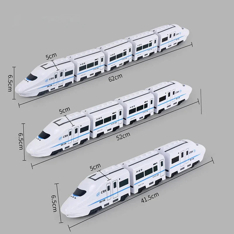 DIY High-Speed Railway Train Toy – Electric Sound & Light