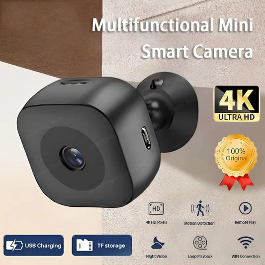 4K Mini WiFi Security Camera – Night Vision