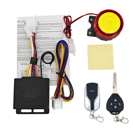 Universal Motorcycle Alarm System with Remote Start