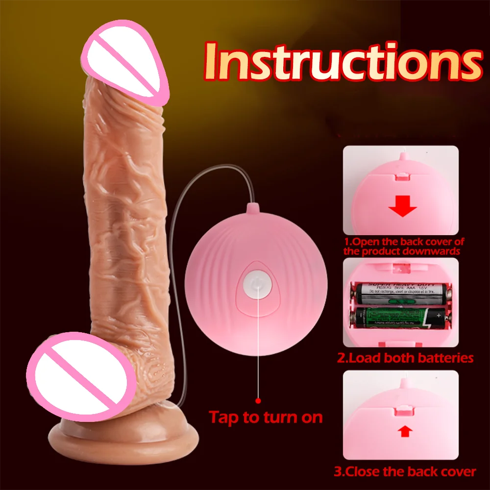 Realistic Dildo Vibrator with Suction Cup