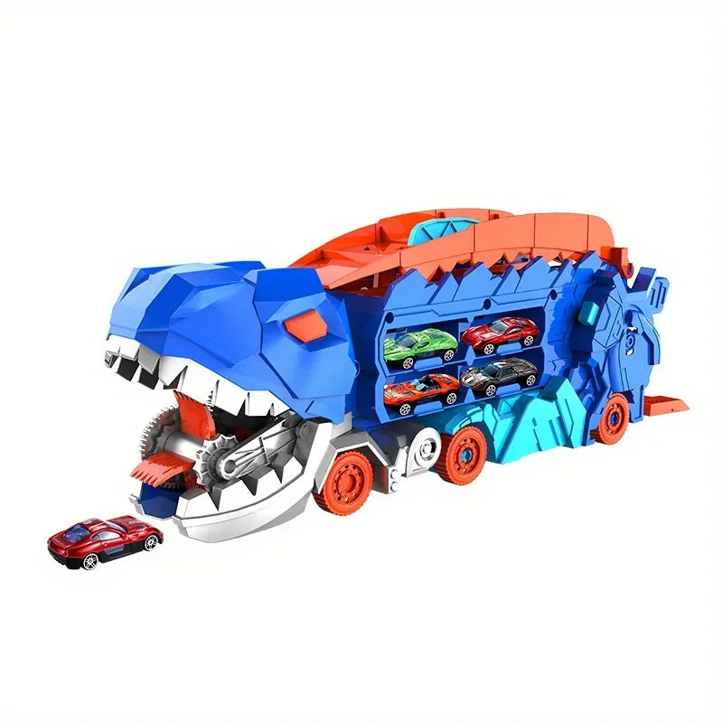 Transport Dinosaur Truck with T-Rex Race Track Toy