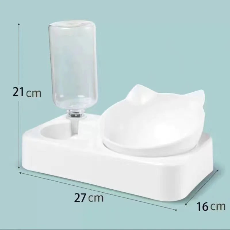 2-in-1 Tilted Pet Bowl & Water Feeder – Eat Smart, Drink Easy!