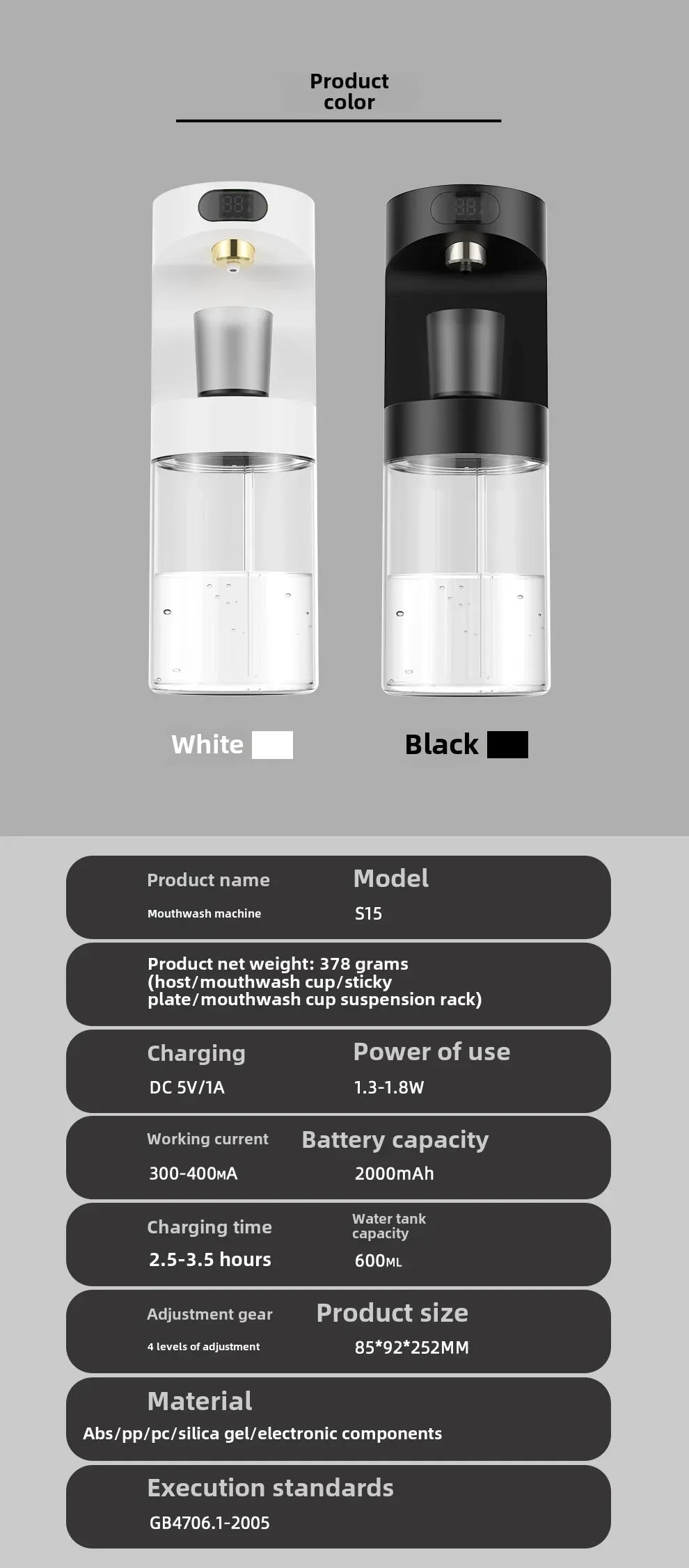Smart Wall-Mounted Mouthwash Dispenser – Auto Clean