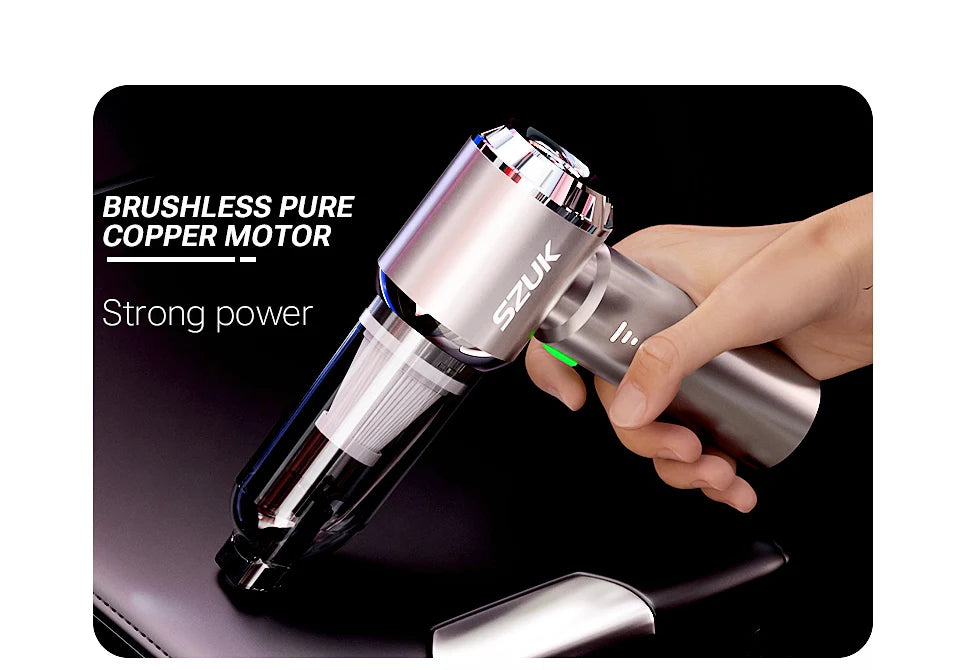 SZUK C012MAX Wireless Car Vacuum – Strong Suction Mini Cleaner