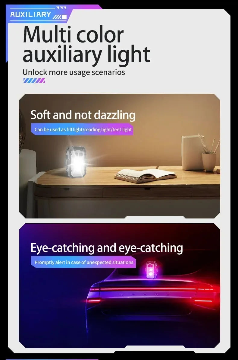 Mini LED Keychain Flashlight with Magnet