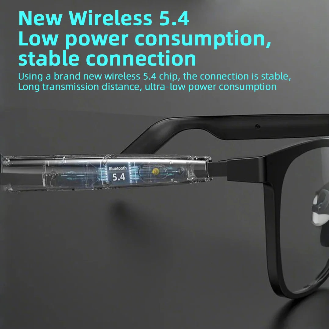 Smart Wireless Glasses with Magnetic Lens