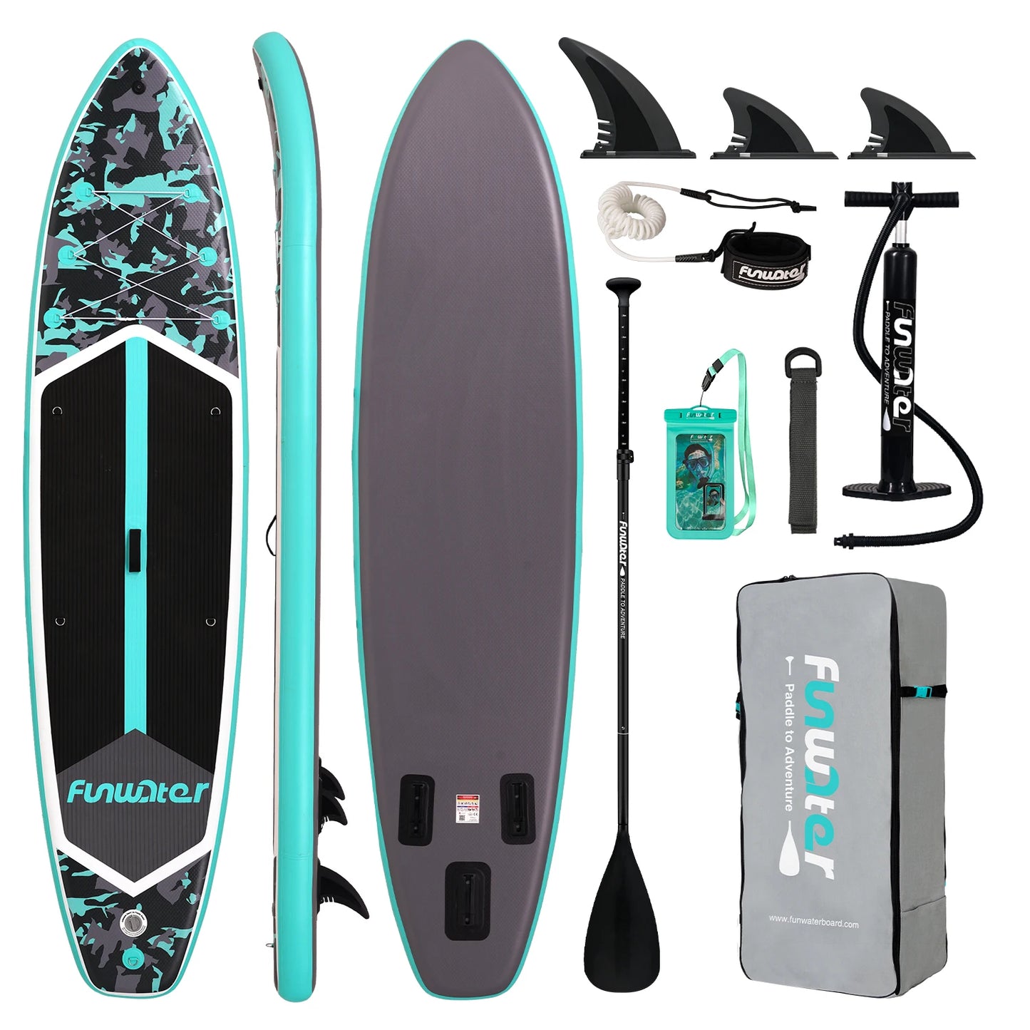 FunWater 11' Inflatable SUP Board with Full Accessories