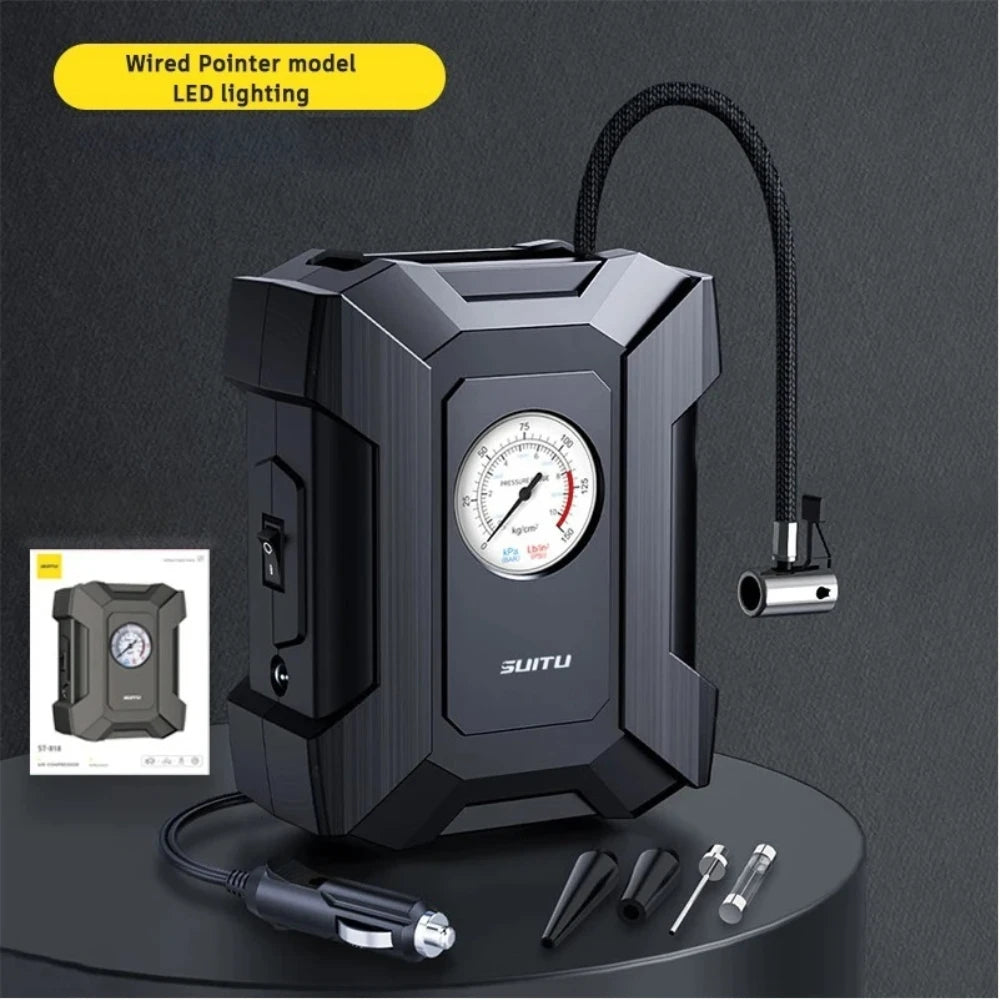 Suitu 12V Portable Car Air Compressor – Digital Tyre Inflator