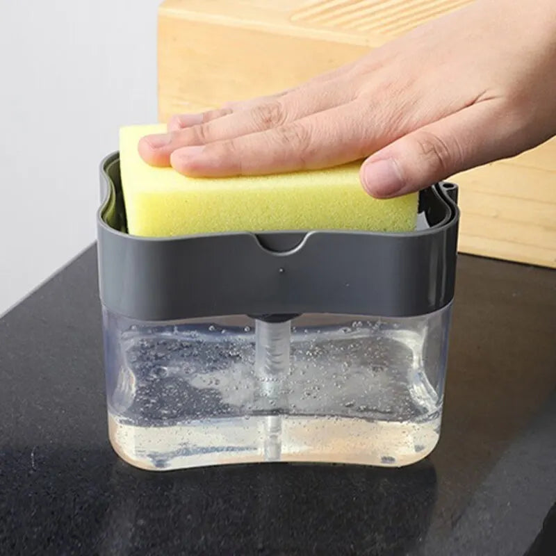 2-in-1 Kitchen Soap Dispenser with Sponge Holder