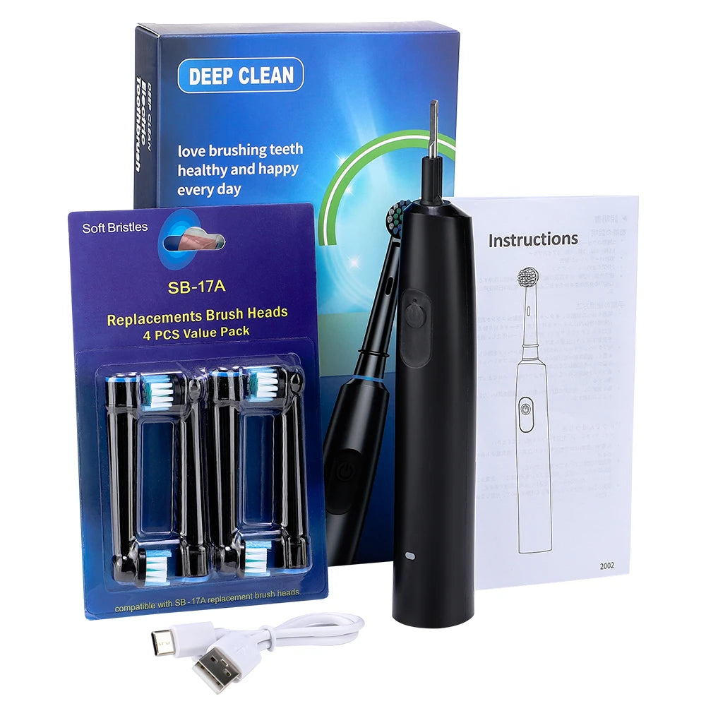 Smart Rotating Electric Toothbrush for Adults