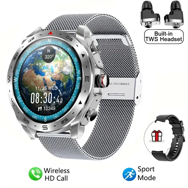 Smartwatch with Built-in TWS Earbuds