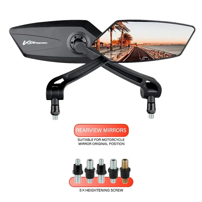 Folding Wide-Angle Mirrors for V-Strom