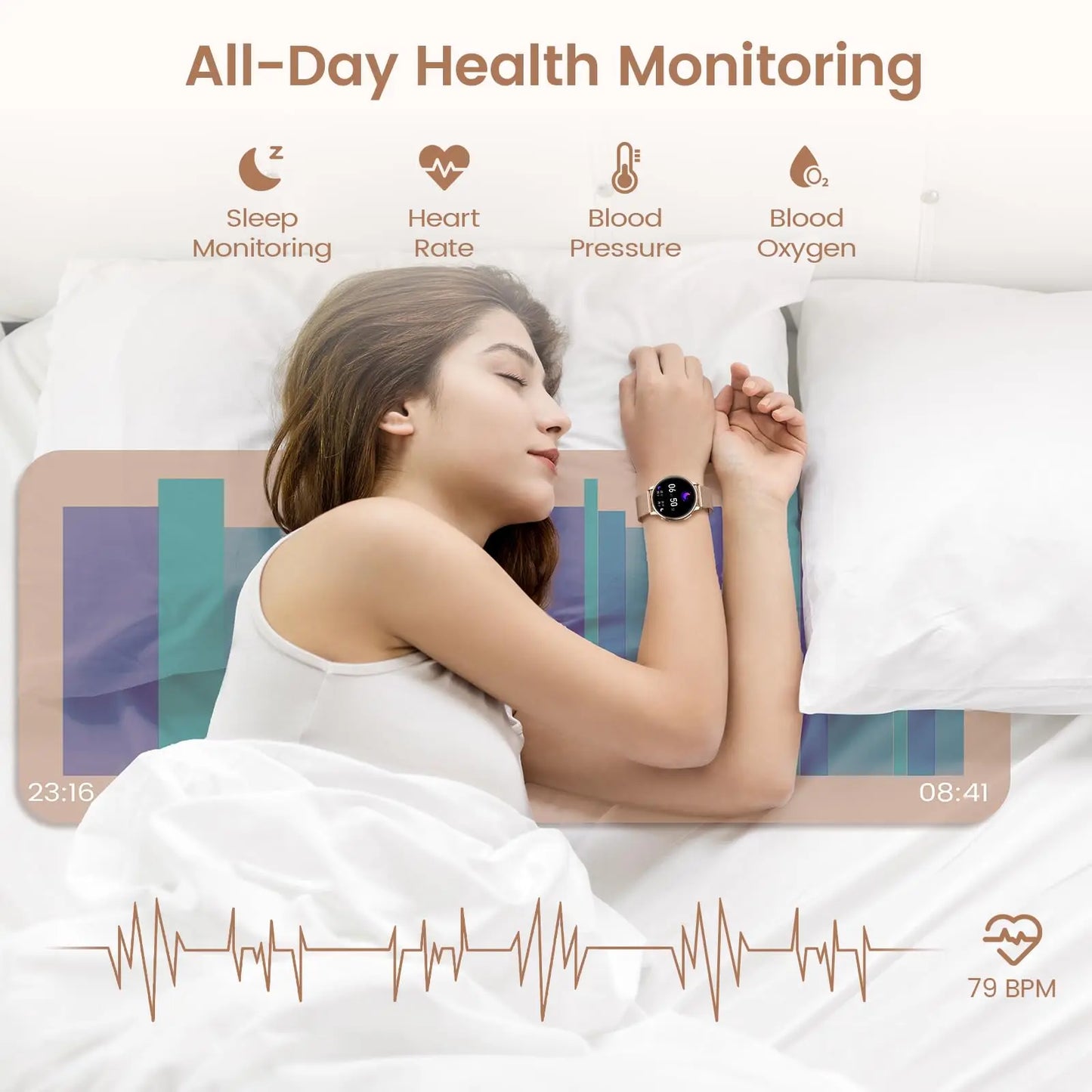 Smart Watch for Women with Phone & Health Tracking