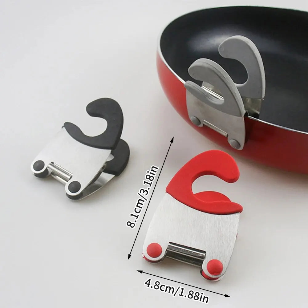 Stainless Steel Pot Clip – Spoon Rest & Anti-Scald Holder