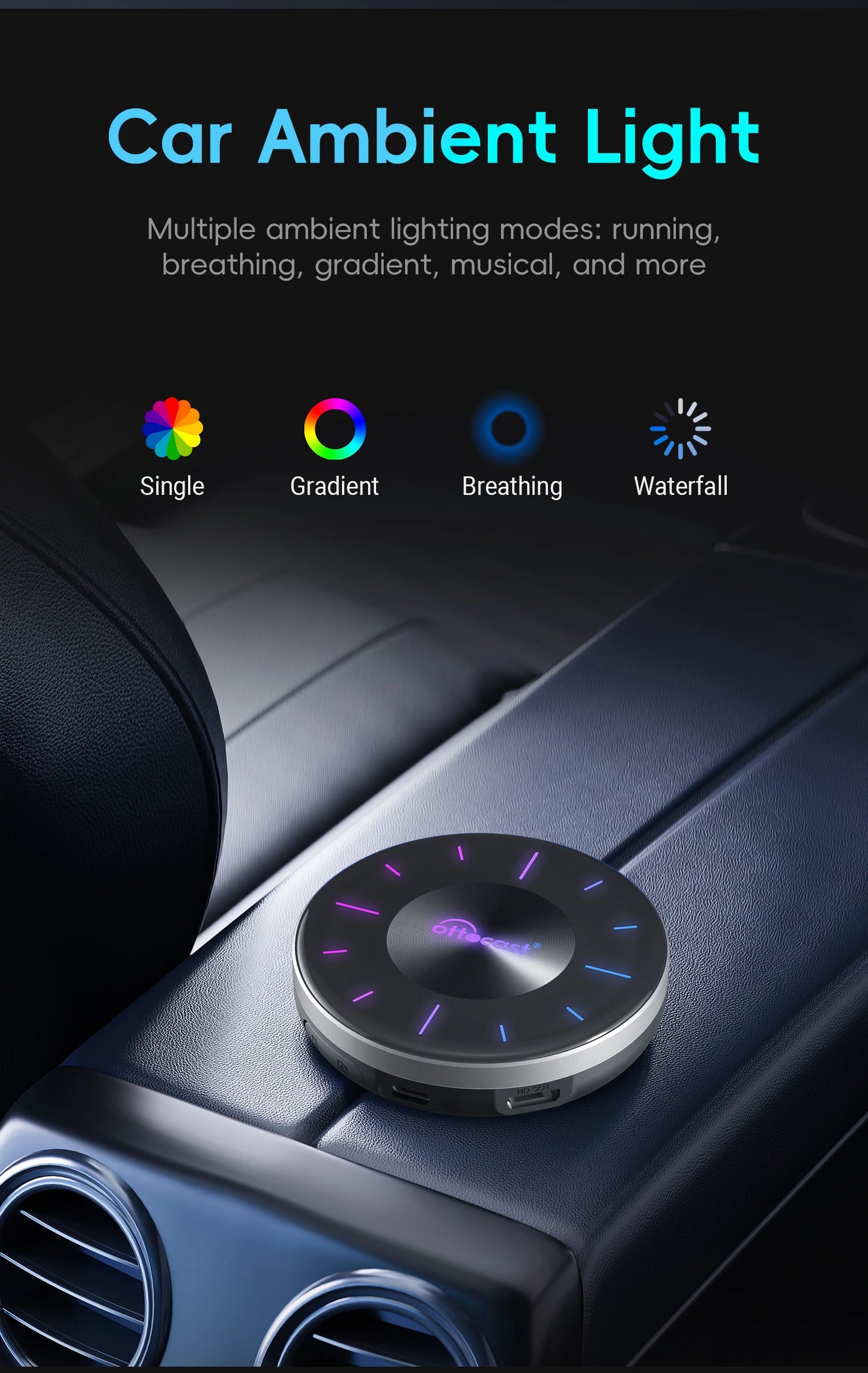 Ottocast P3 AI Box – Upgrade Wired CarPlay to Wireless Smart Hub!