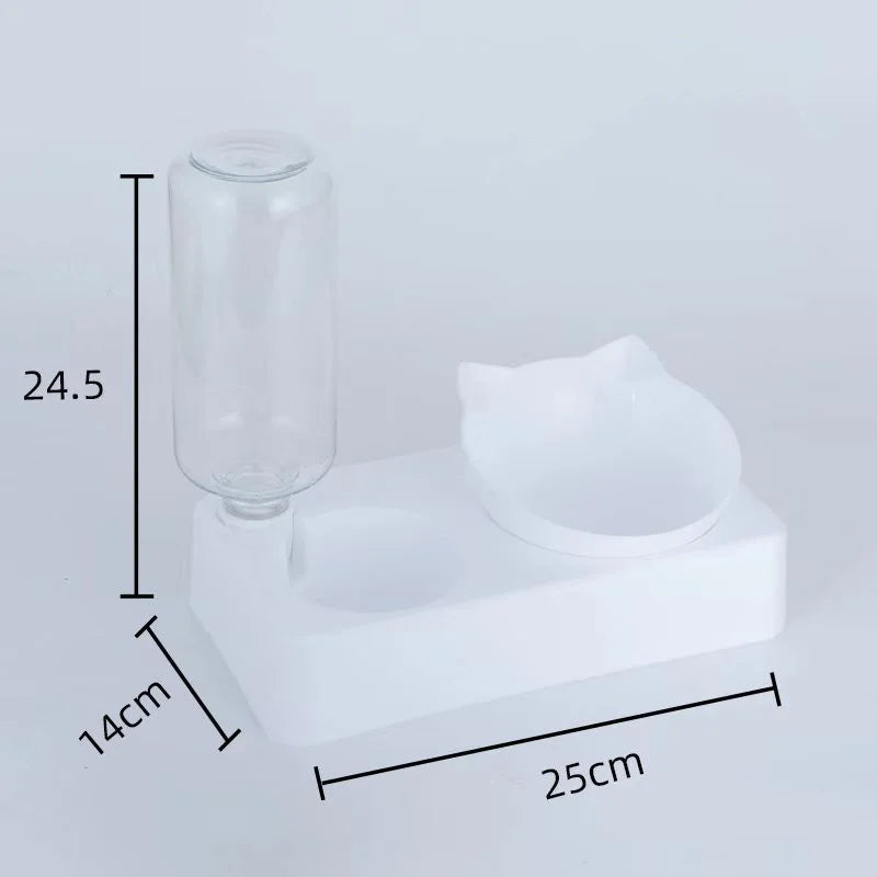2-in-1 Tilted Pet Bowl & Water Feeder – Eat Smart, Drink Easy!