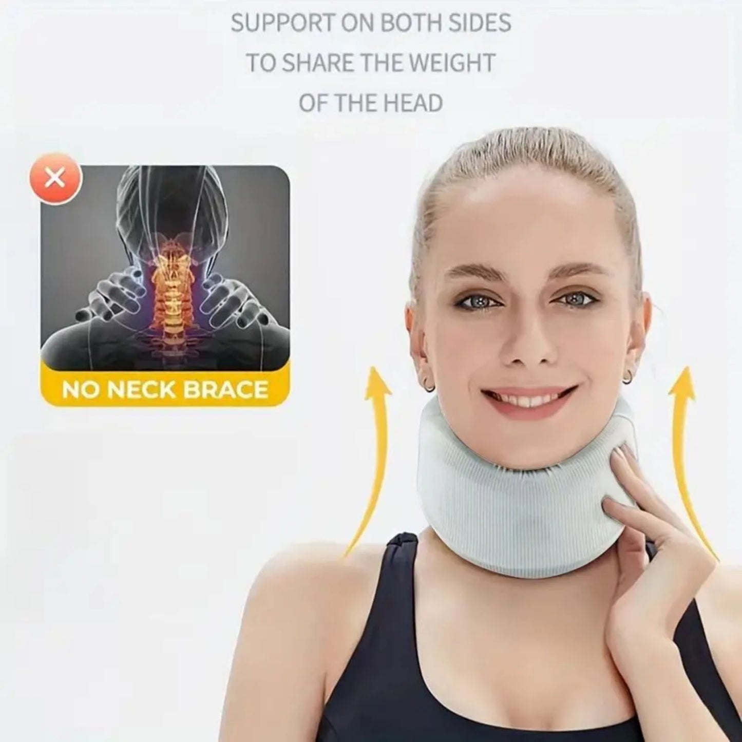 Sleep comfortably with adjustable neck support brace!
