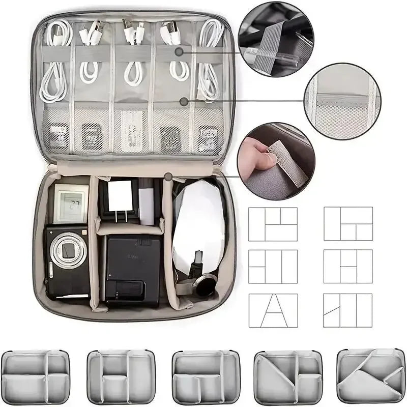 Waterproof Cable Organizer Travel Bag