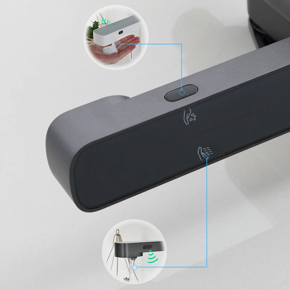 Touchless Bathroom Faucet with Soap Dispenser
