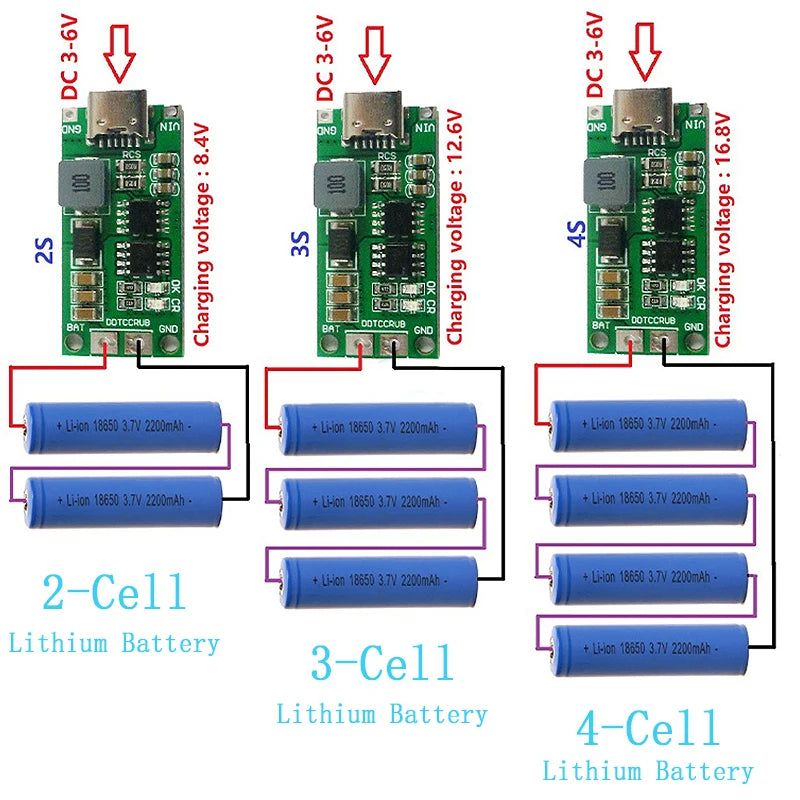 Multi-Cell 2S/3S/4S Type-C Boost Charger for LiPo Batteries