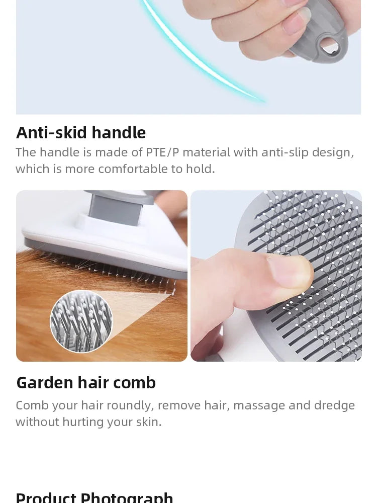 Automatic Pet Hair Removal Grooming Comb