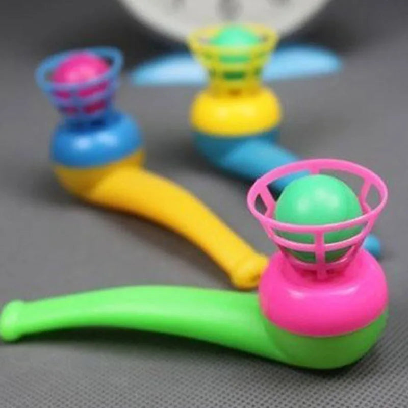 3pcs Plastic Pipe Blowing Ball Kids Toys Set