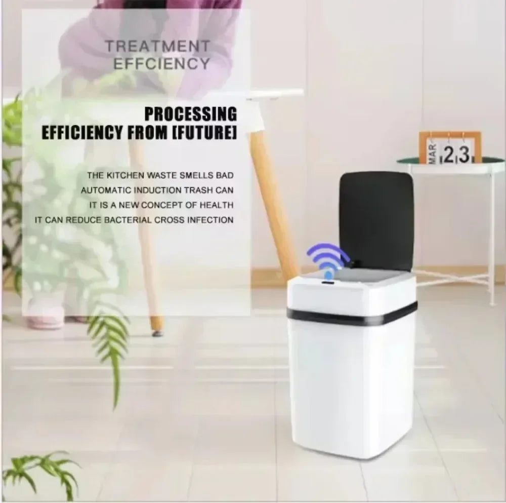 Smart 13L Touchless Trash Can – Waterproof & Odor-Free