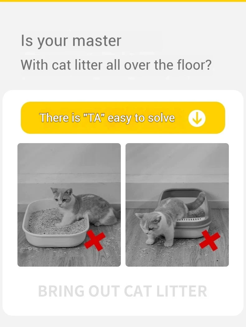 Large Cat Litter Mat – Waterproof & Double Layer for Easy Cleanup!