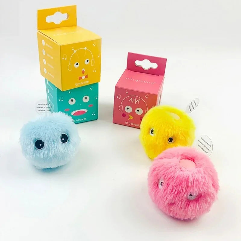 Smart Plush Cat Toy – Electric Catnip Squeaky Ball