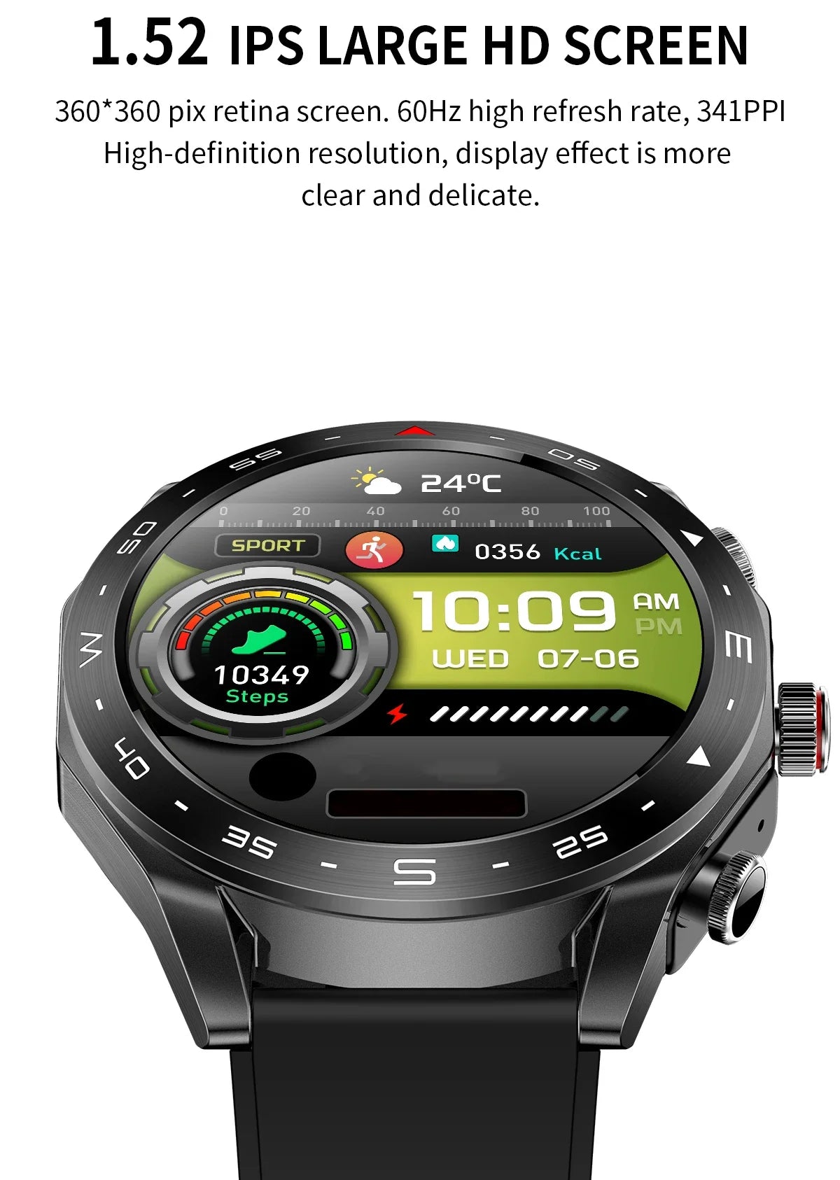 Smartwatch with Built-in TWS Earbuds