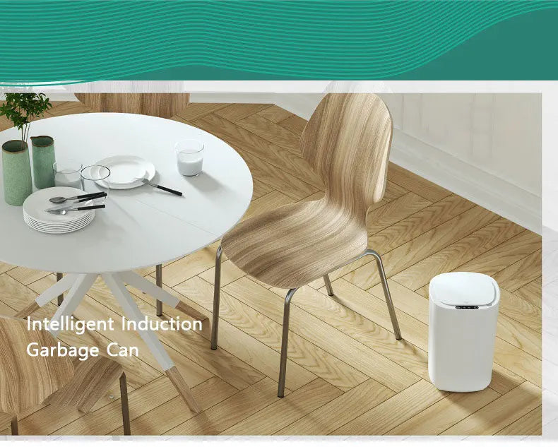 Smart Sensing Automatic White Trash Can 12L