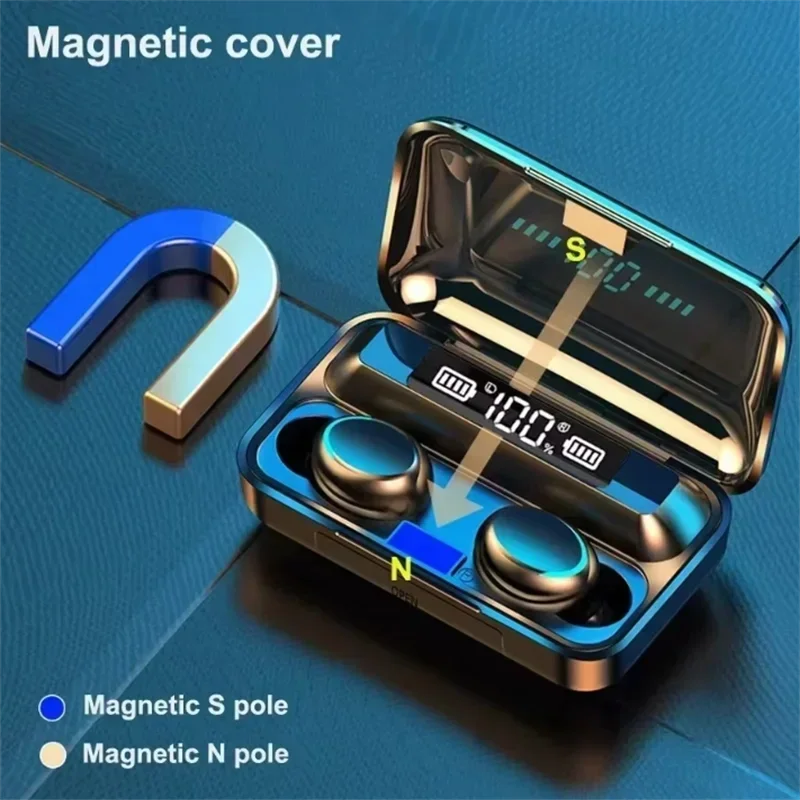 F9 Wireless Bluetooth Earbuds with 9D Stereo Sound - Clickilix