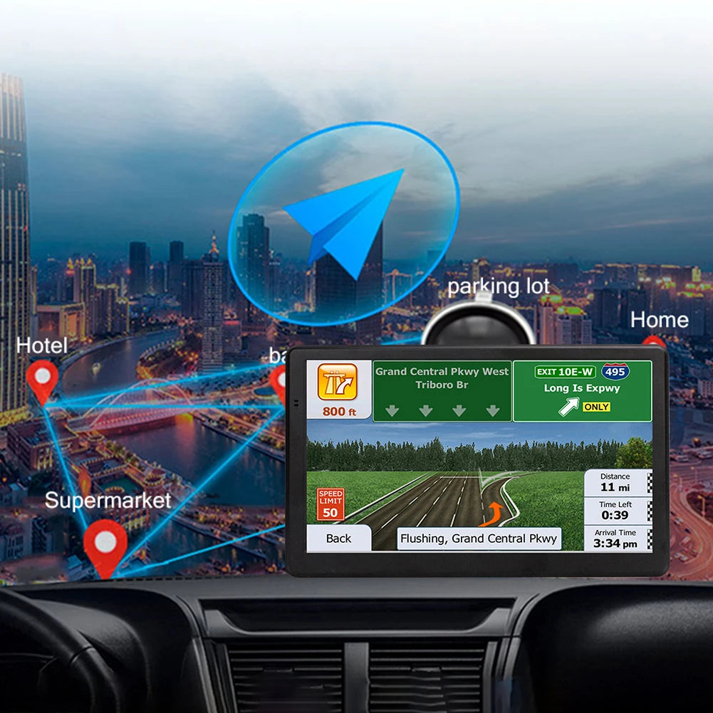 7" GPS Car Navigation – Universal Touchscreen Sat Nav