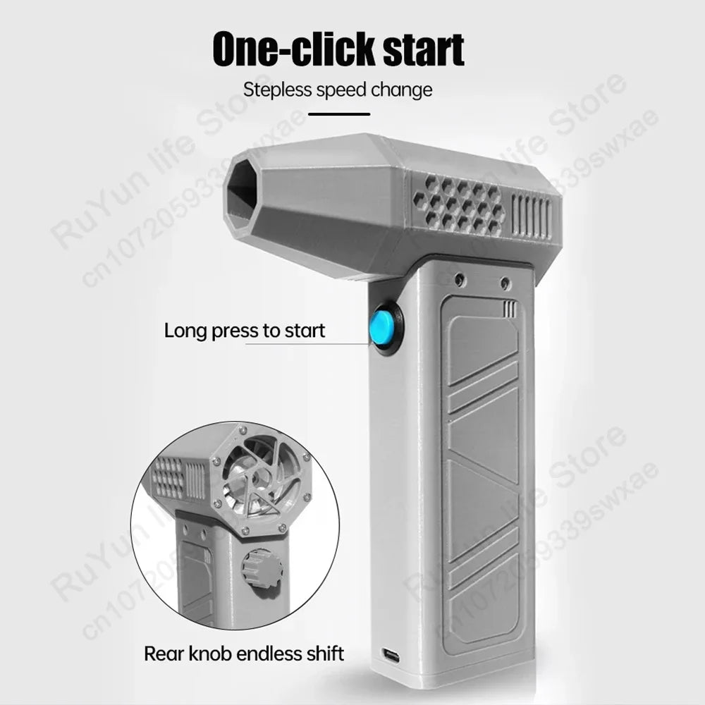 Blast away dust with this 140,000RPM turbo air blower!