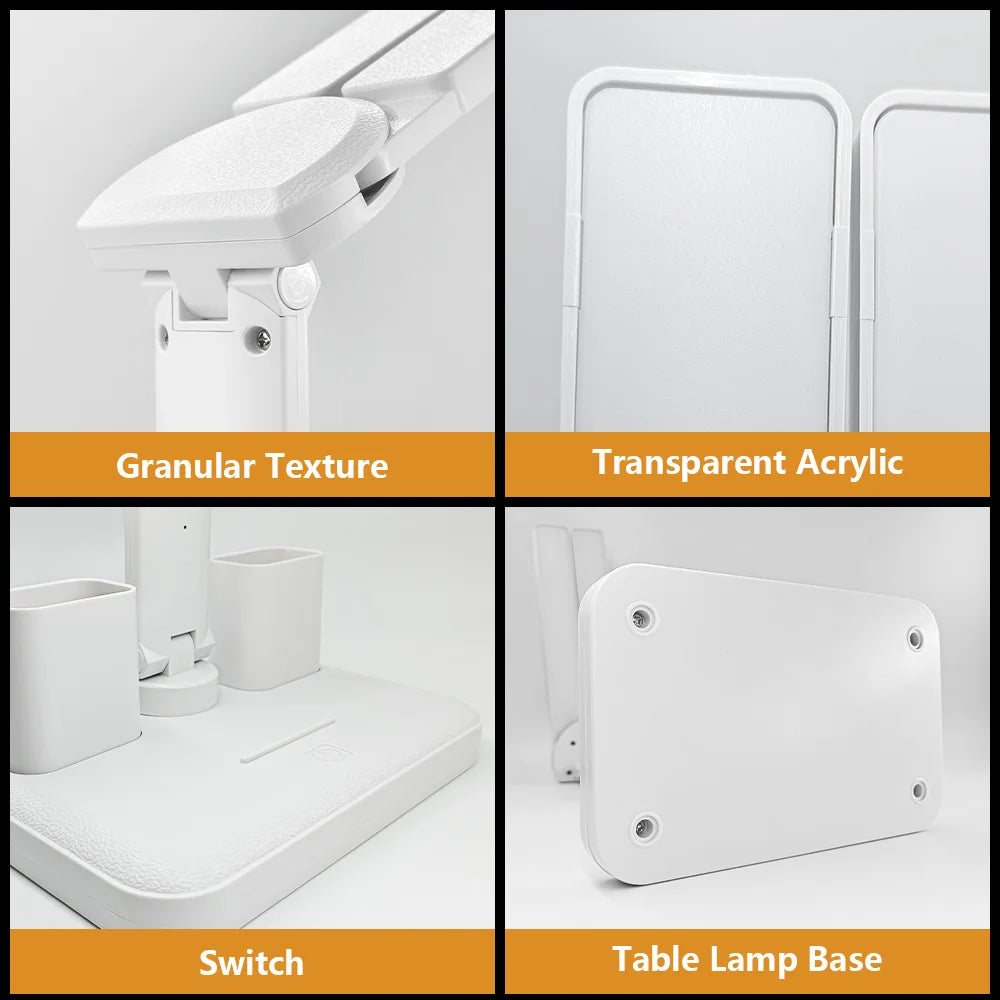 Smart Touch LED Desk Lamp Rechargeable for Study