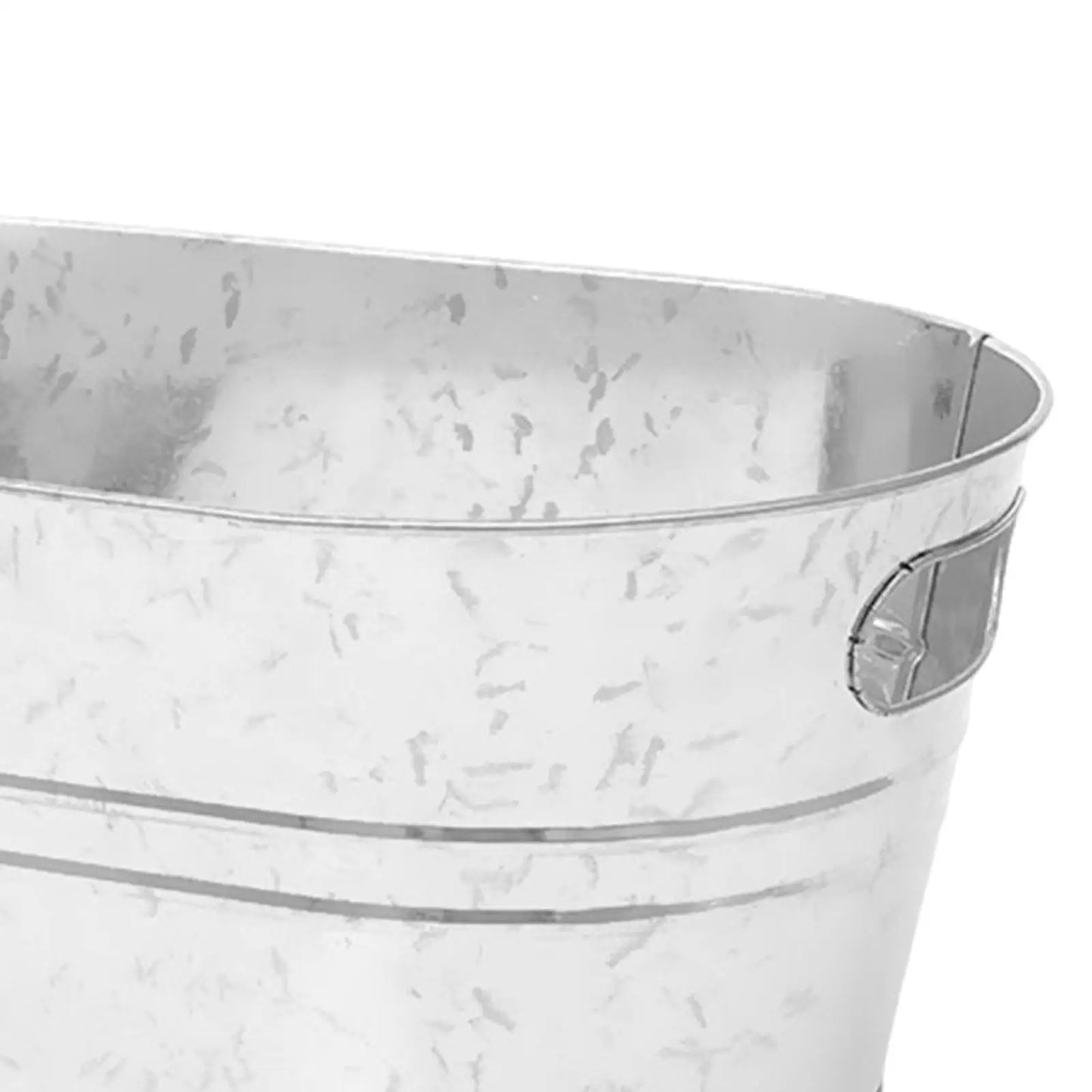 Large Galvanized Metal Ice Bucket Oval Cooler