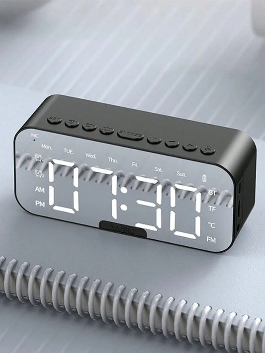 AI Smart Alarm Clock Wireless Speaker with Subwoofer