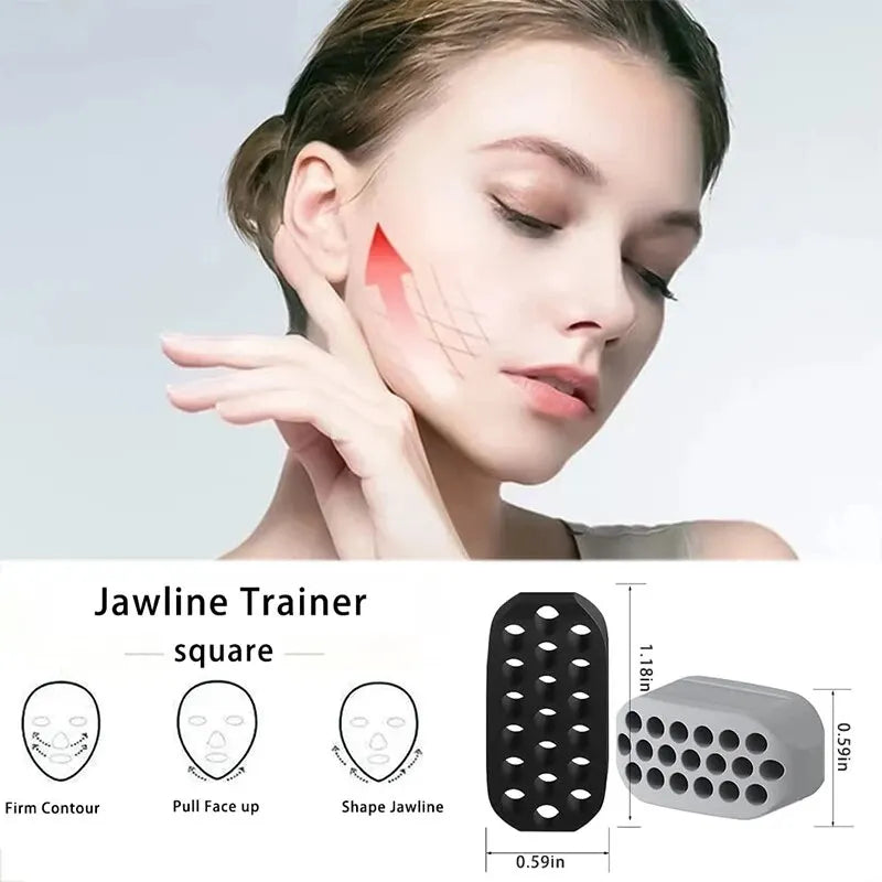 2PCS Silicone Jaw Exerciser Facial Toning Tool