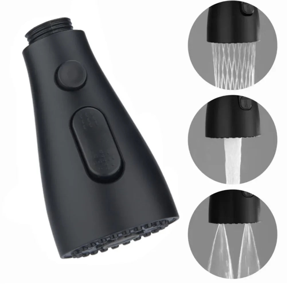 3-Mode Pull-Out Faucet Sprayer Head – Water-Saving Nozzle