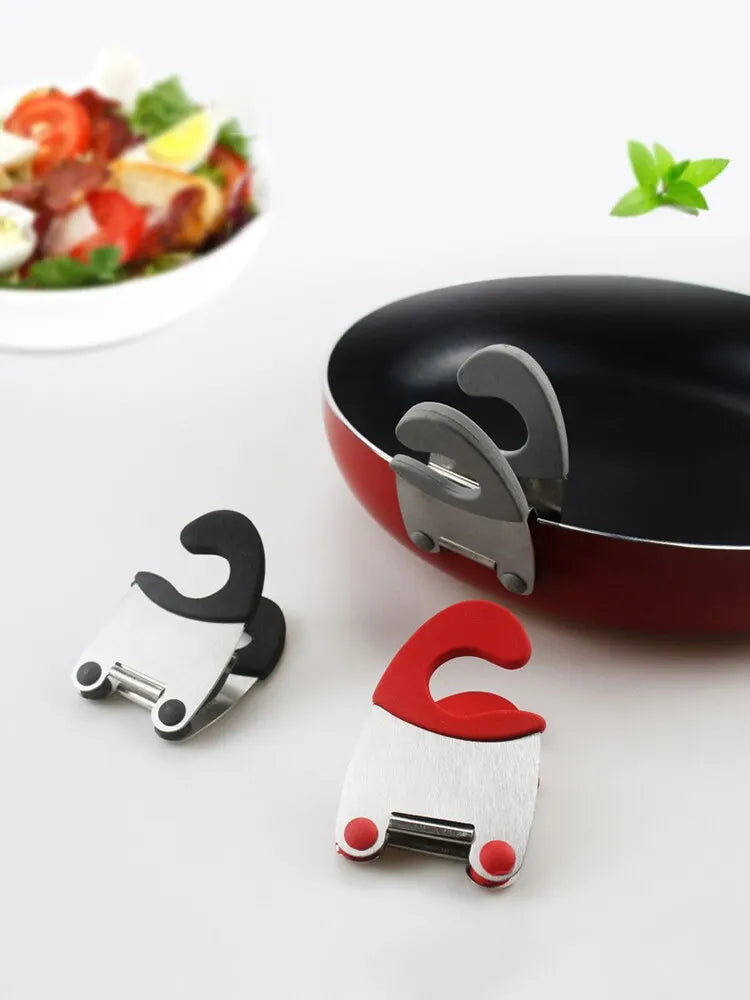 Stainless Steel Pot Clip – Spoon Rest & Anti-Scald Holder