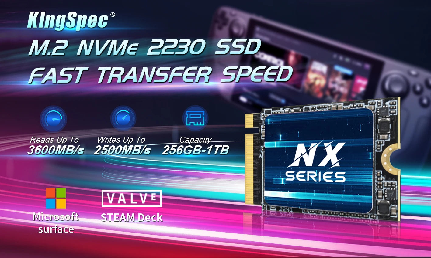 KingSpec 2230 NVMe SSD 512GB 1TB Steam Deck