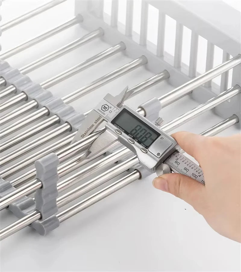 Extendable Stainless Steel Sink Rack – Dry, Rinse & Store