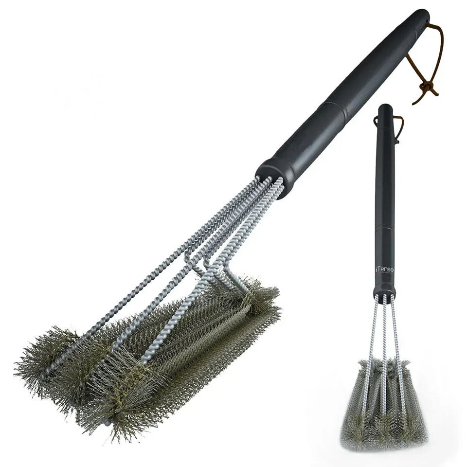 Stainless Steel BBQ Grill Brush – Tough on Grime, Gentle on Grills!