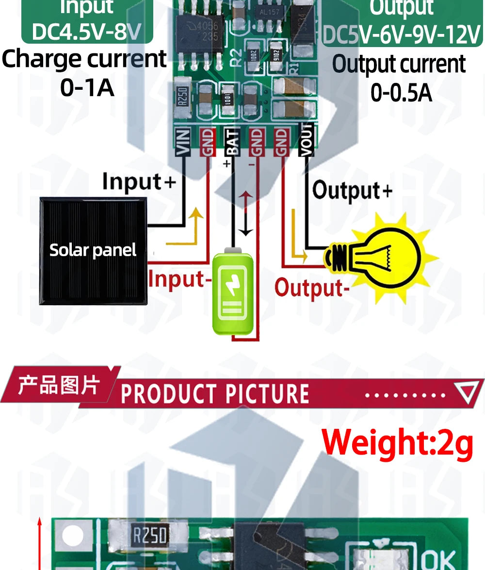 DD05CVSA Solar Lithium Battery Boost Converter
