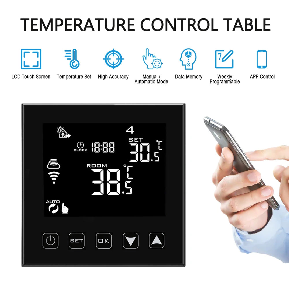 Smart Central Air Thermostat Control Panel