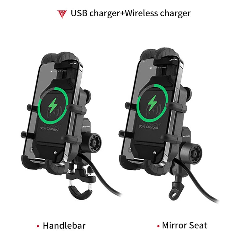 Motorcycle Wireless Charging Phone Mount