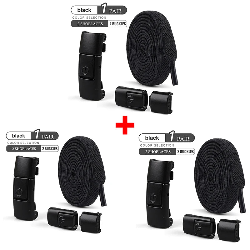 8mm No-Tie Elastic Shoelaces with Press Lock - Clickilix