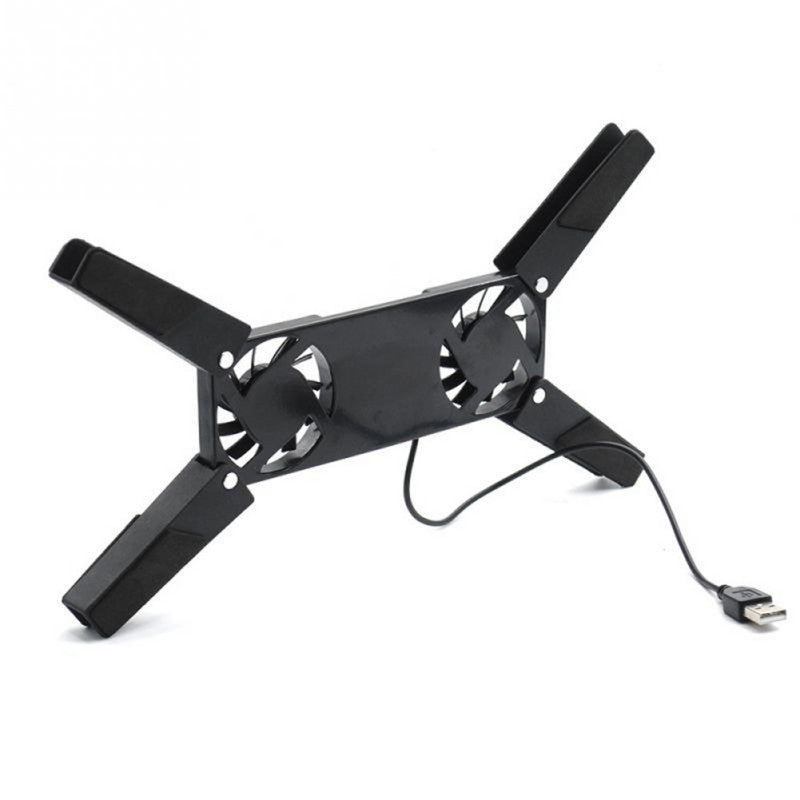 USB Laptop Cooling Pad – Dual-Fan Stand for 7–15”